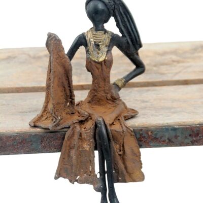 Bronce sentado 20 cm marrón n°5