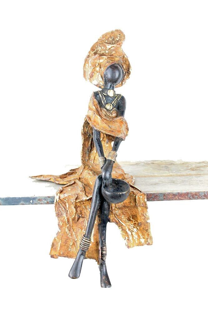 Seduto bronzo 40 cm marrone n°12