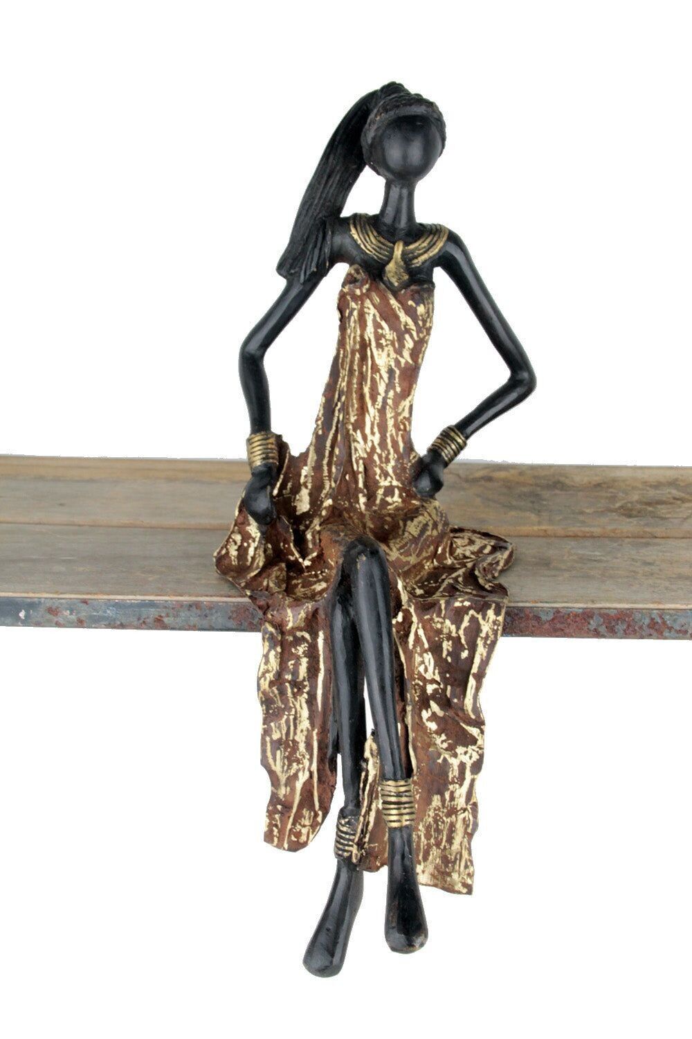 Seduto bronzo 40 cm marrone n°8