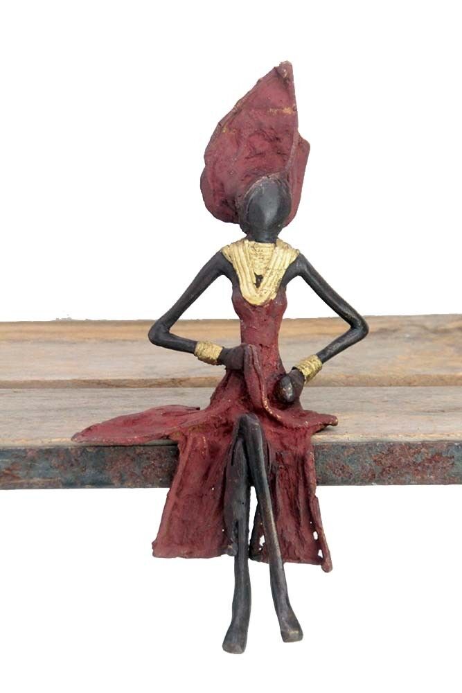 Bronce sentado 20 cm rojo n°12