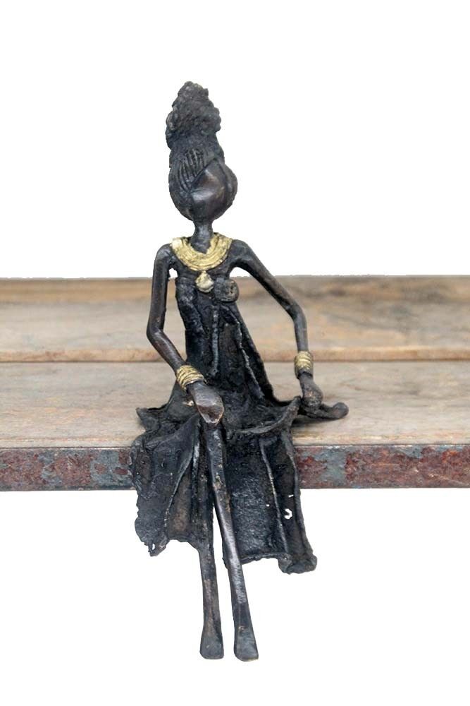 Seduto bronzo 20 cm nero n°6