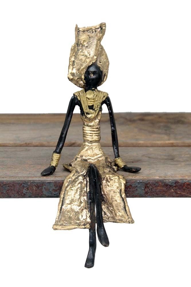 Bronce sentado 20 cm dorado n°7