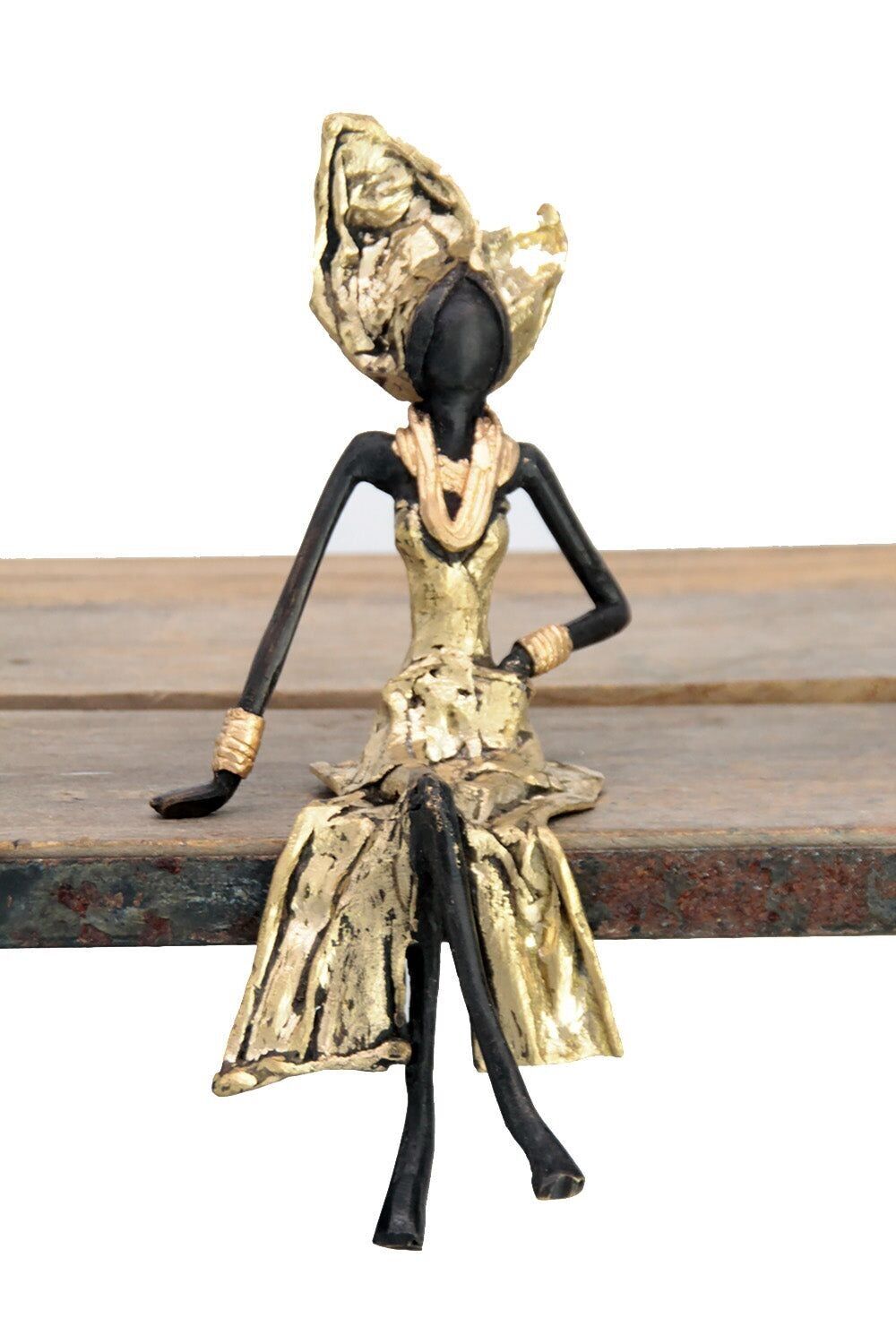 Bronce sentado 20 cm dorado n°6