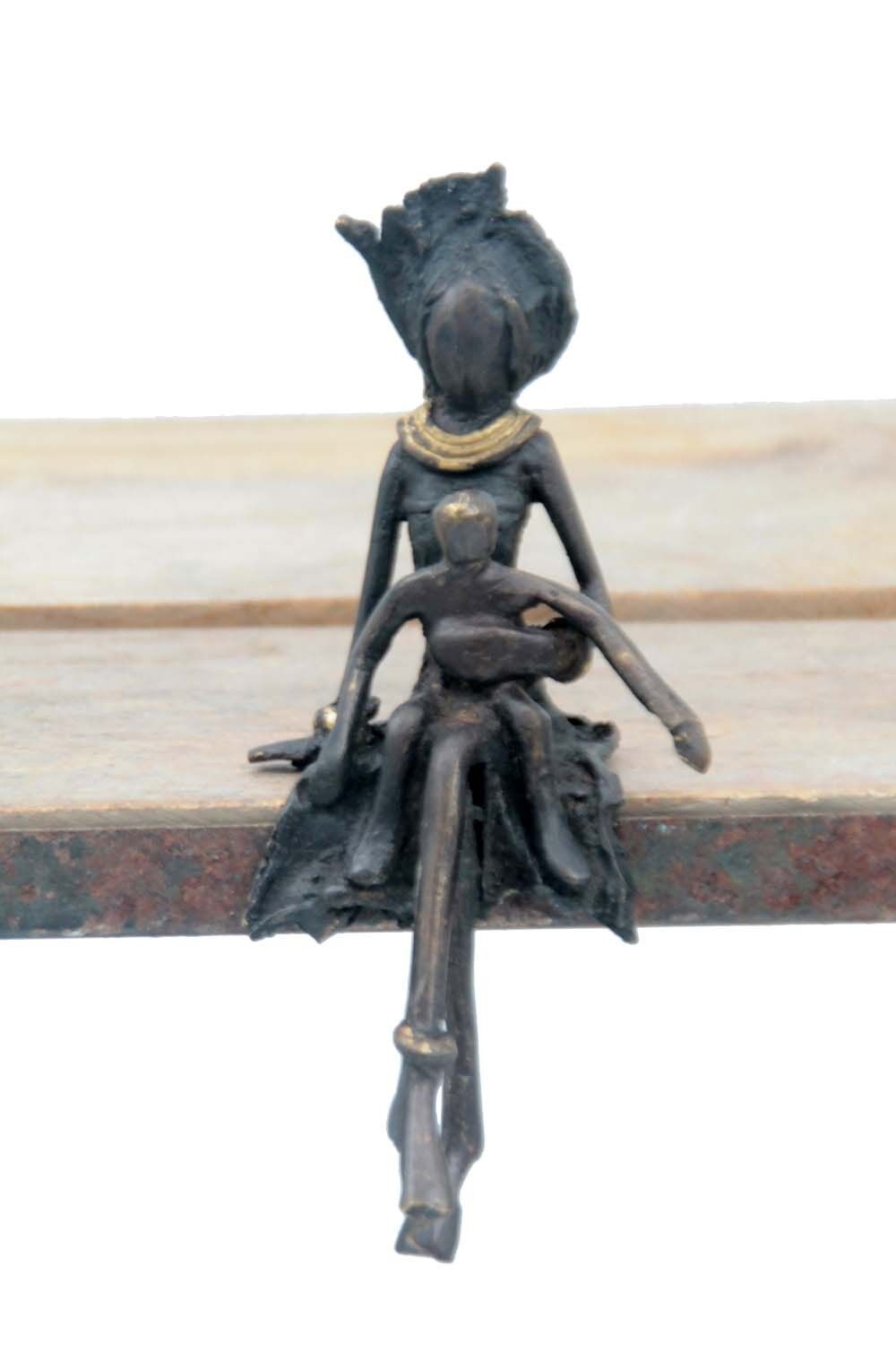 Bronzo seduto 15 cm nero n°10