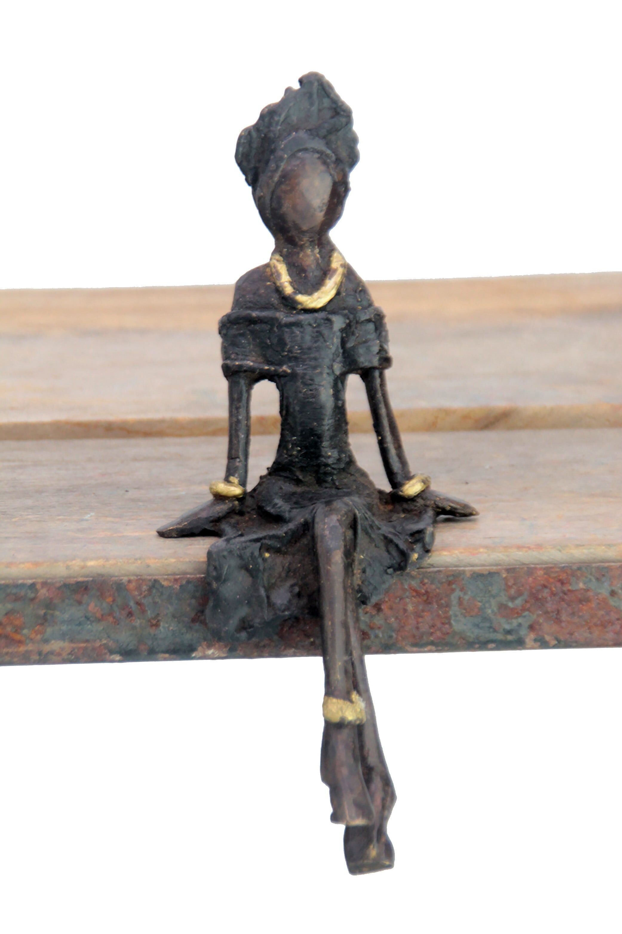 Seduto bronzo 15 cm nero n°15