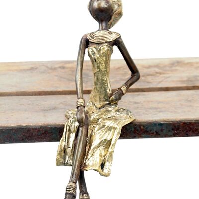 Bronce sentado 25 cm dorado n°5