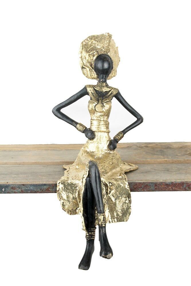 Bronzo seduto 35 cm dorato n°3