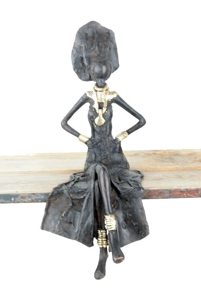 Seduto bronzo 35 cm nero n°3