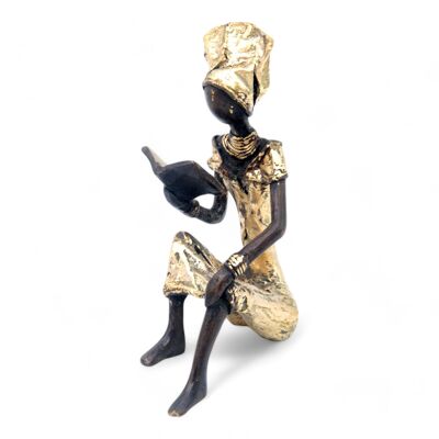 Bronce sentado 25 cm dorado n°8