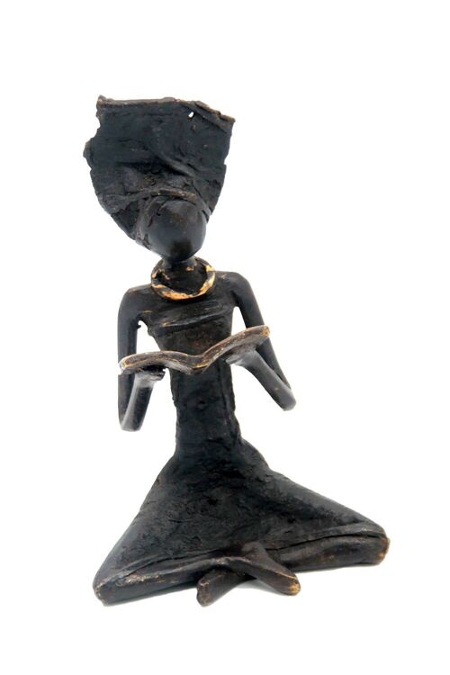 Bronze assis à poser 25 cm noir n°1