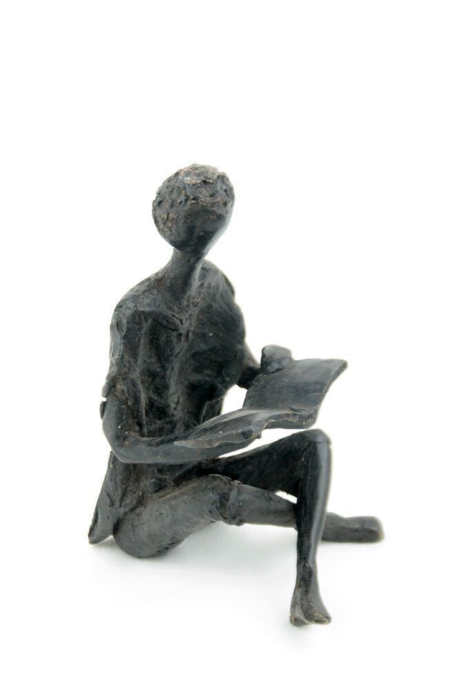 Seduto bronzo 25 cm nero n°4
