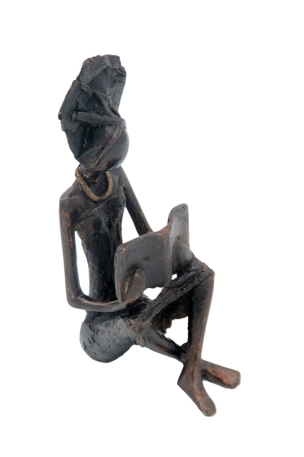 Seduto bronzo 25 cm nero n°5