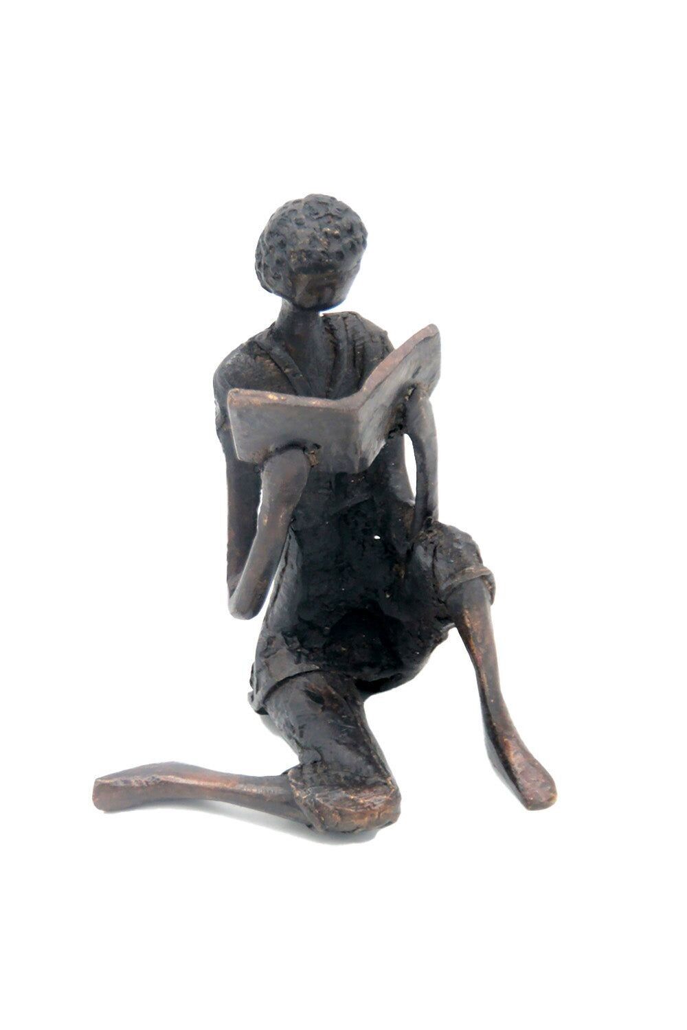 Bronze assis à poser 25 cm noir n°8