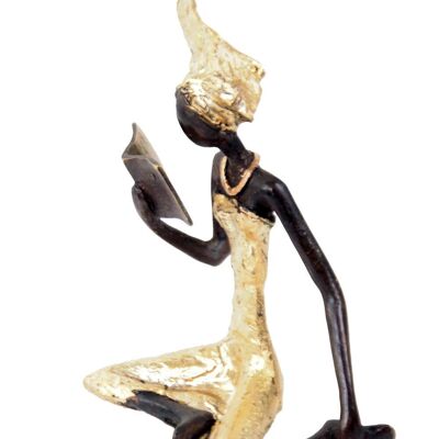 Bronce sentado 25 cm dorado n°2