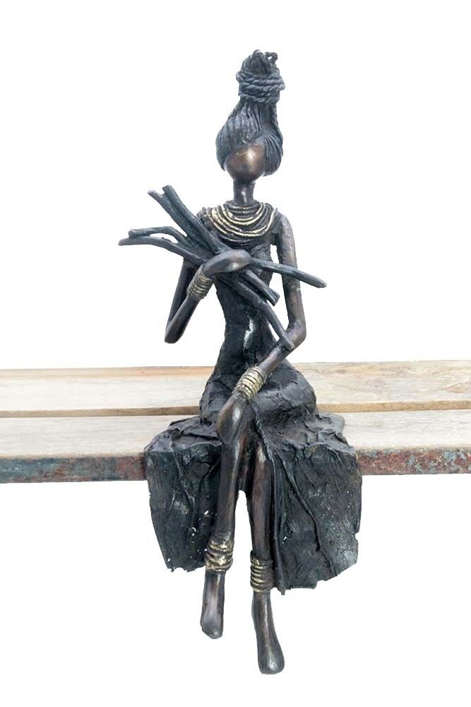 Seduto bronzo 35 cm nero n°6