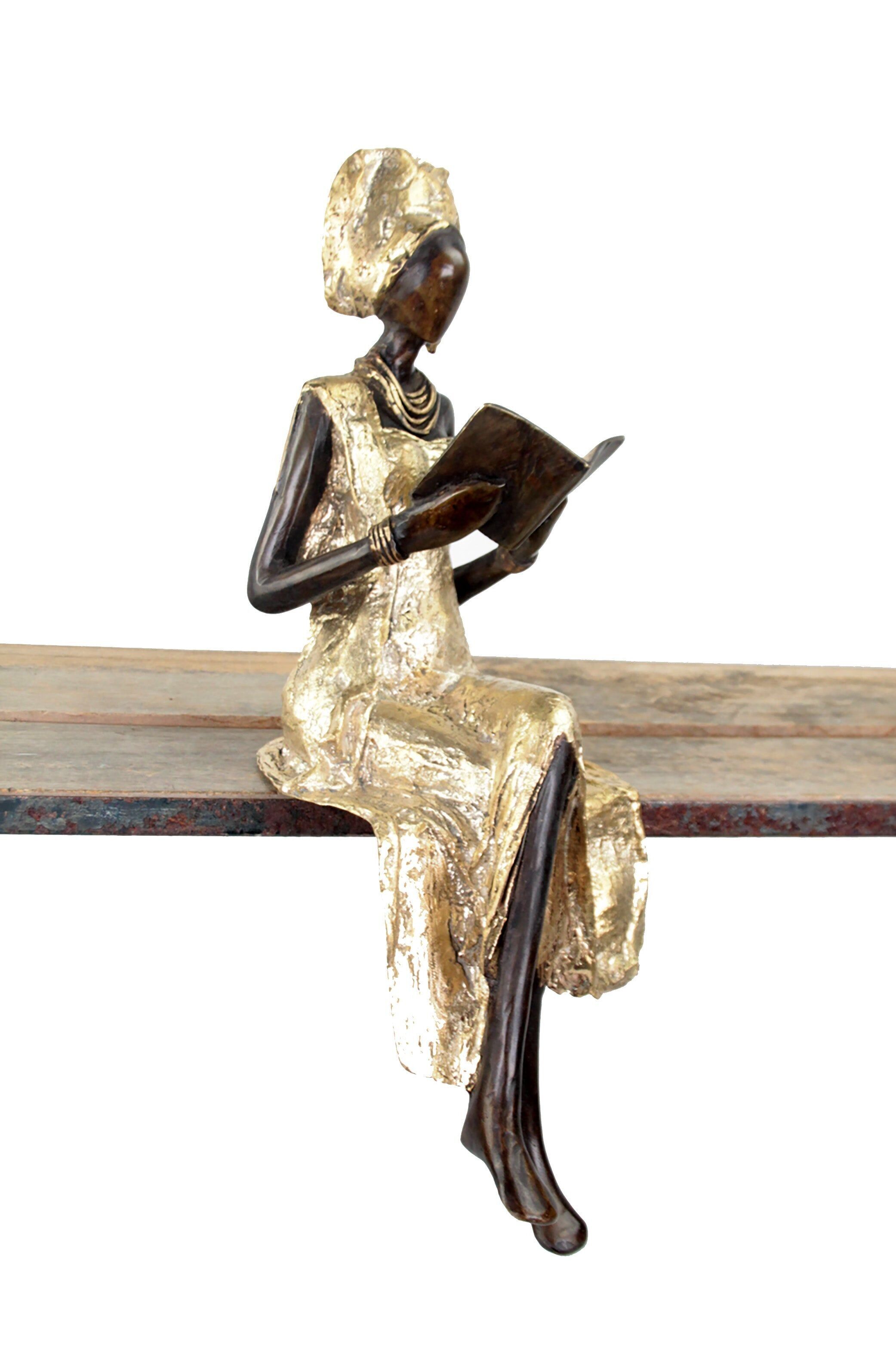 Bronzo seduto 40 cm dorato n°6