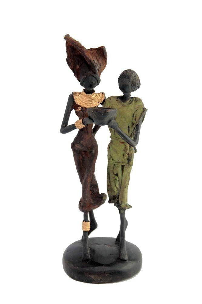 Bronzepaar 20 cm braun und grün Nr. 3