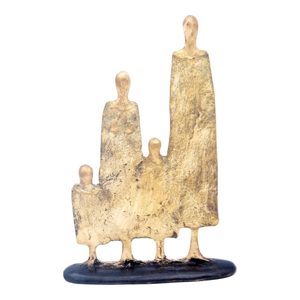 Bronzo famiglia di 4 20 cm dorato n°2