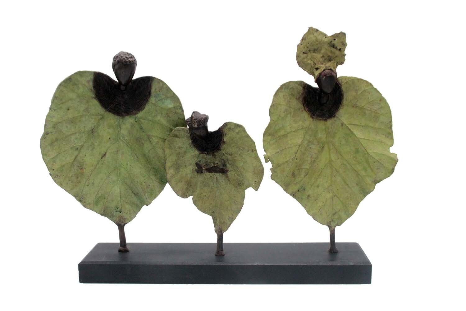 Bronze Triple Leaf 45 cm green n°1