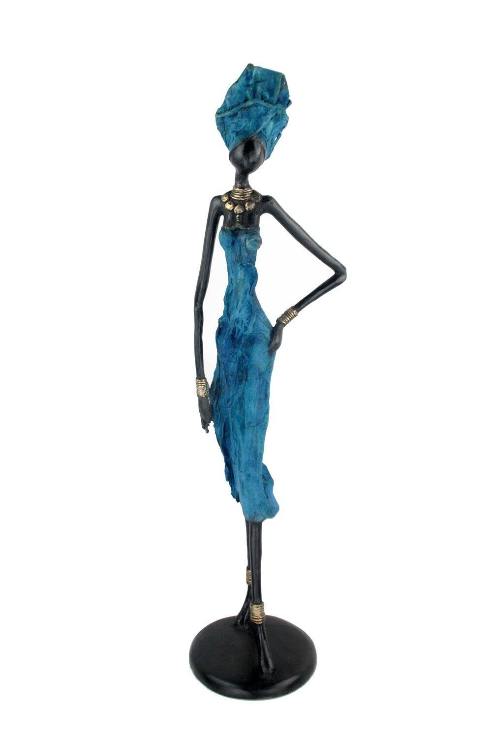 Bronzo Issouf 70 cm blu n°1