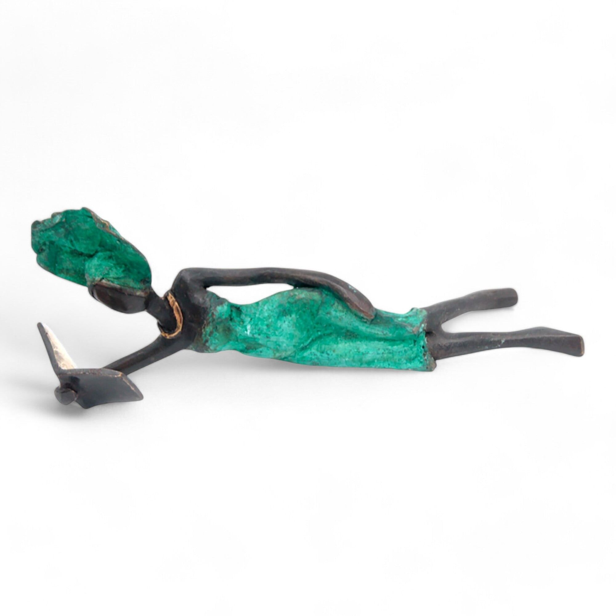 Bronzo allungato 20 cm turchese n°4