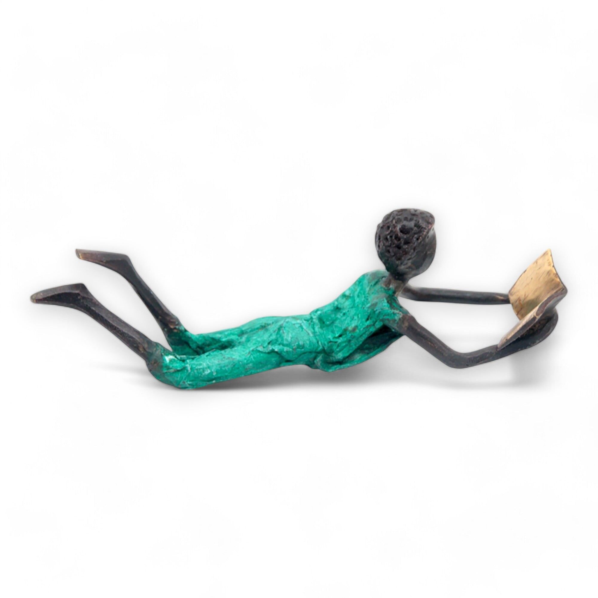 Bronzo allungato 20 cm turchese n°1