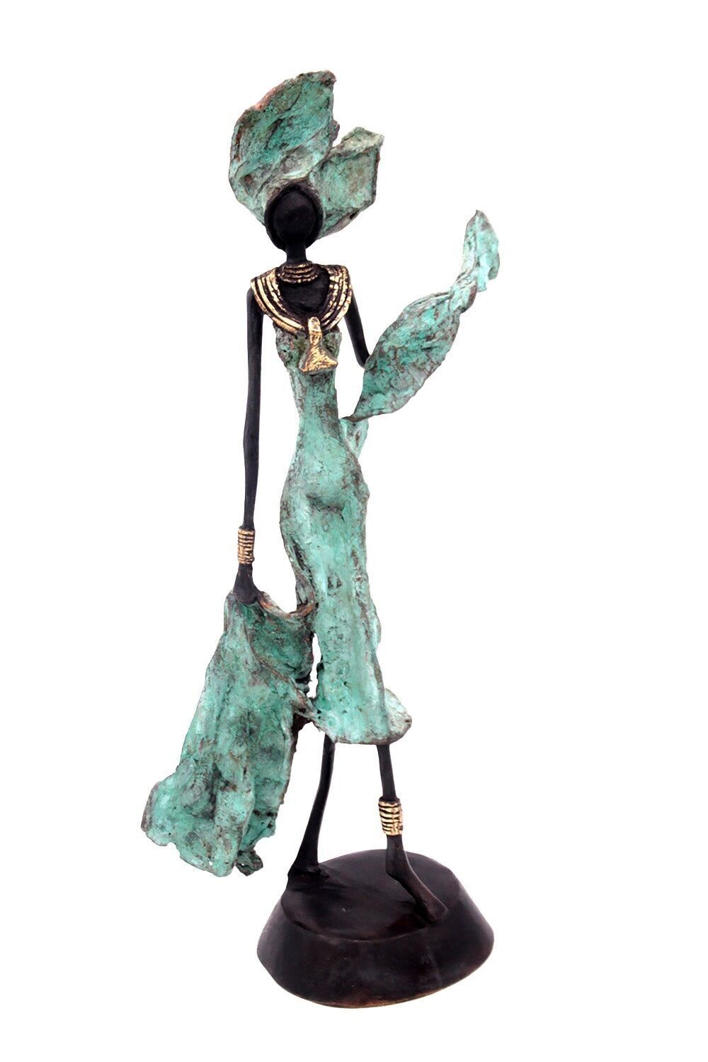 Bronzo 35 cm turchese n°3