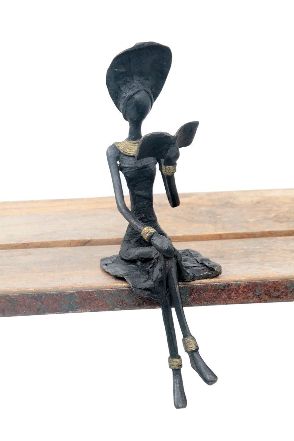 Seduto bronzo 25 cm nero n°23