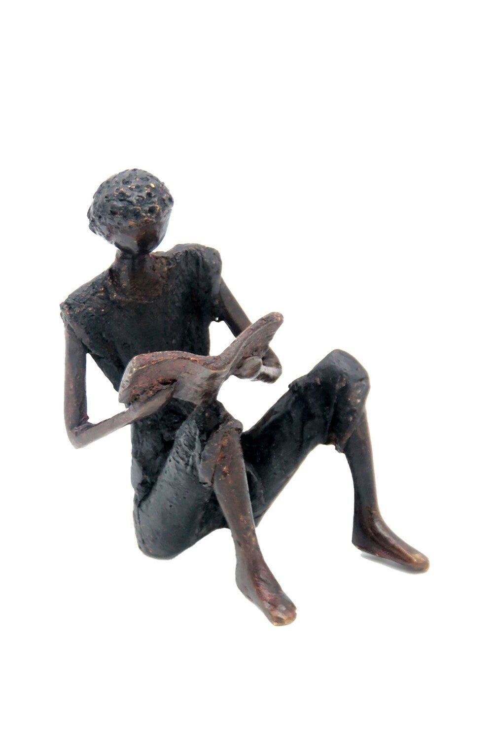 Seduto bronzo 25 cm nero n°12