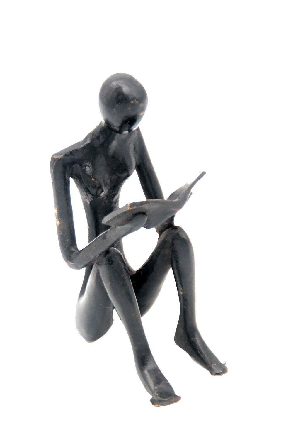 Seduto bronzo 25 cm nero n°11