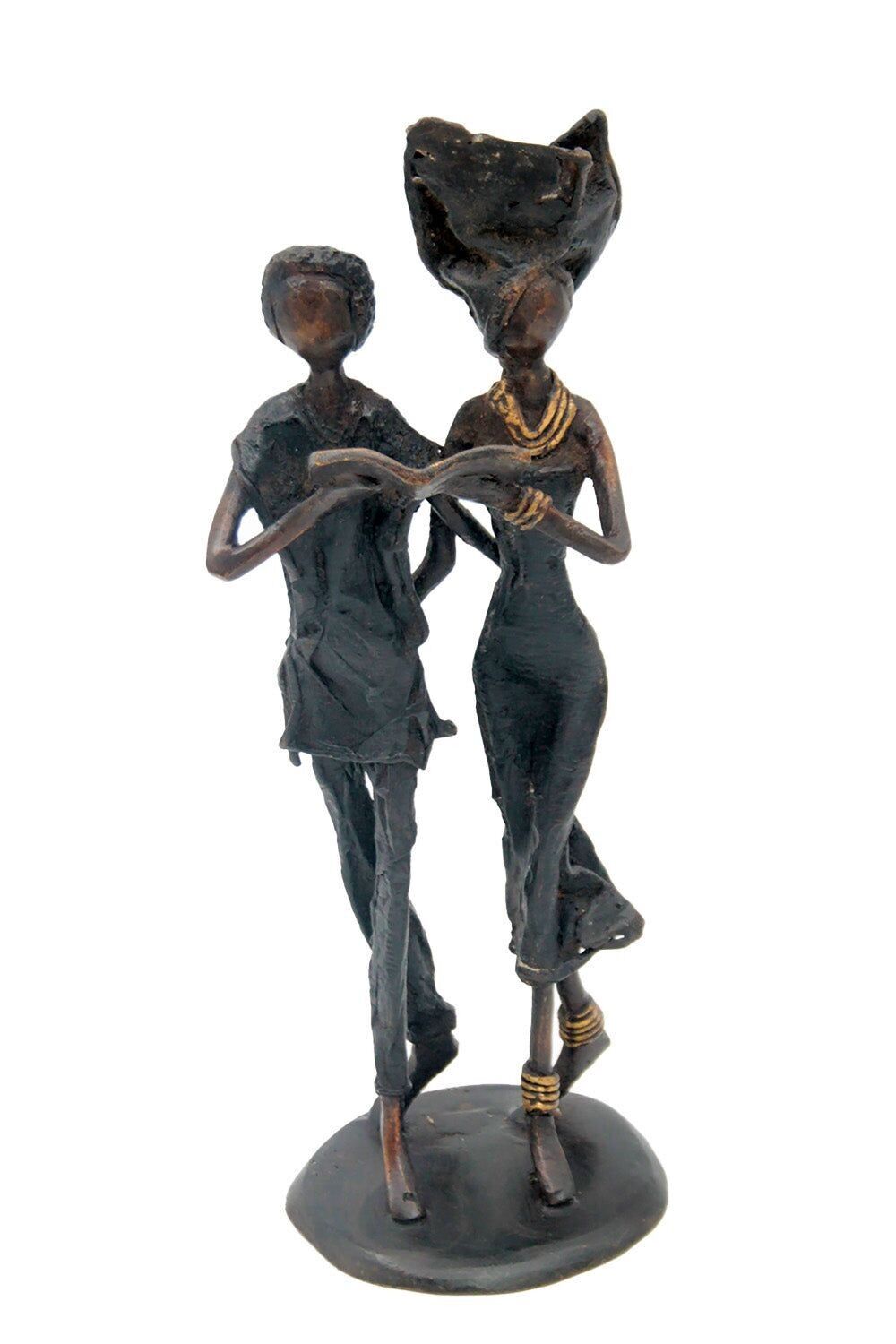 Bronze couple 25 cm noir n°1