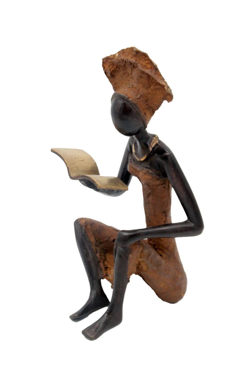 Seduto bronzo 55 cm marrone n°4