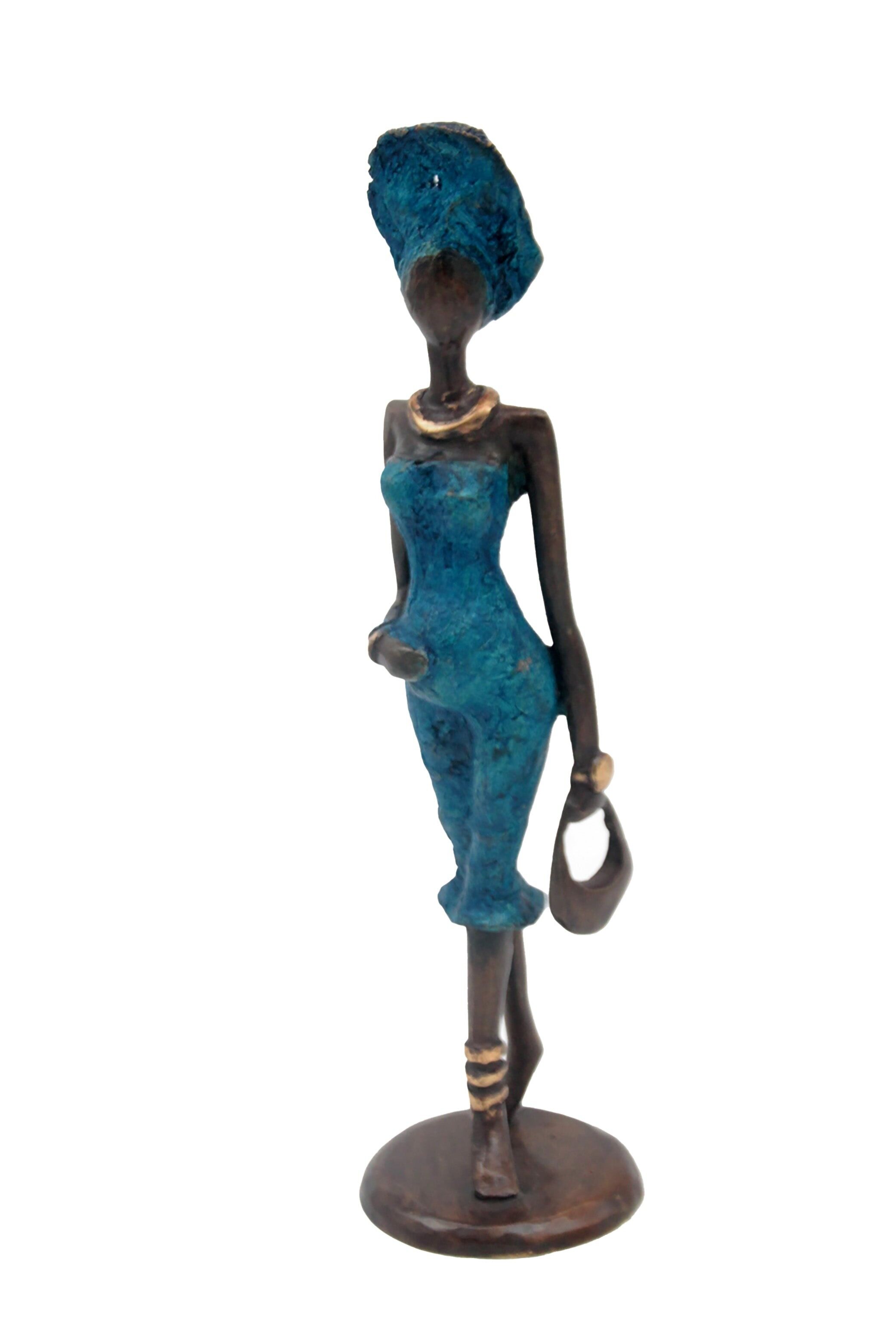 Bronzo 30 cm blu n°2