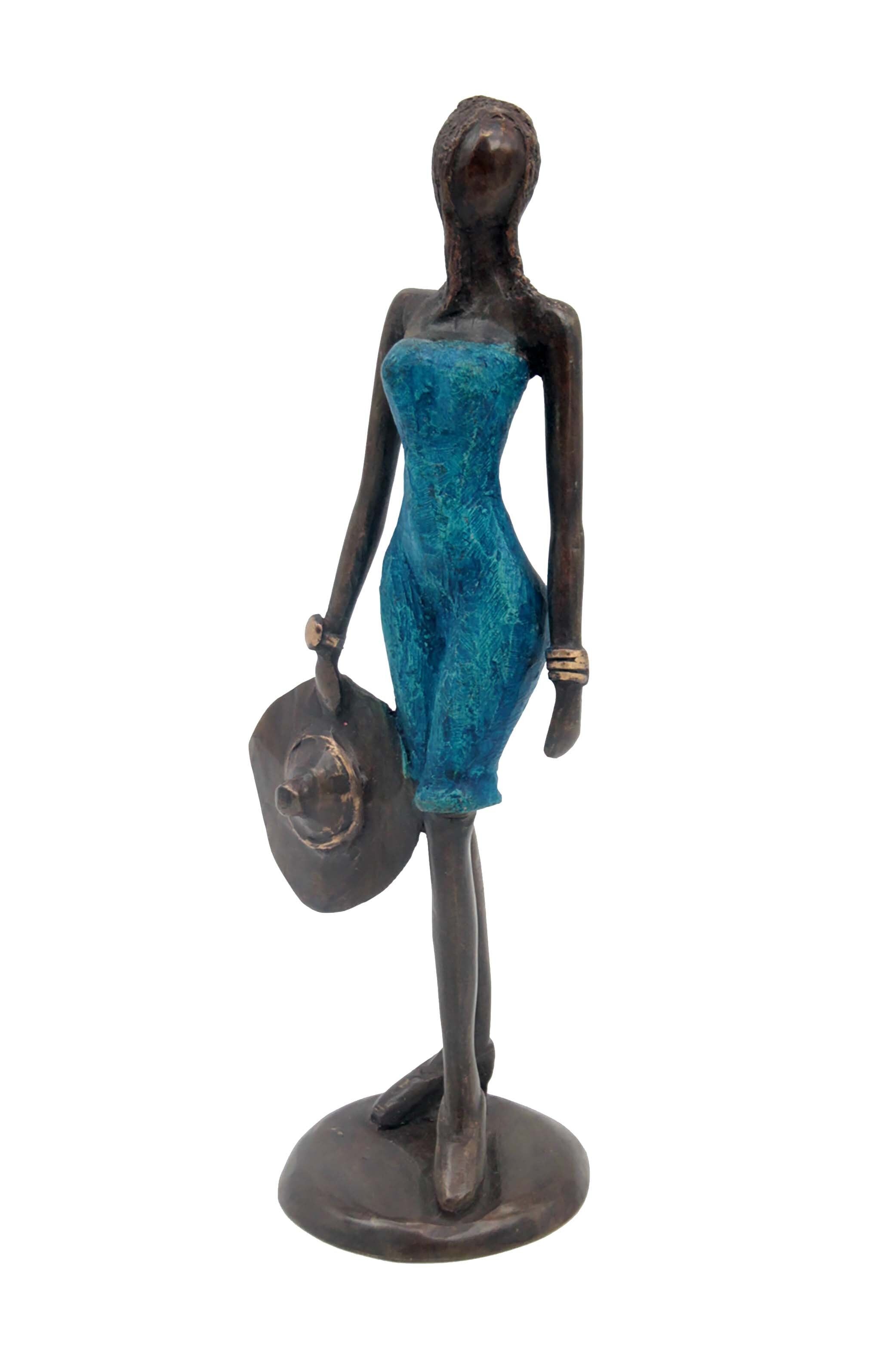 Bronzo 30 cm blu n°1