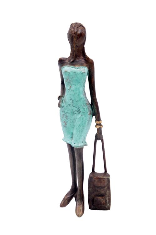 Bronze 30 cm turquoise n°2