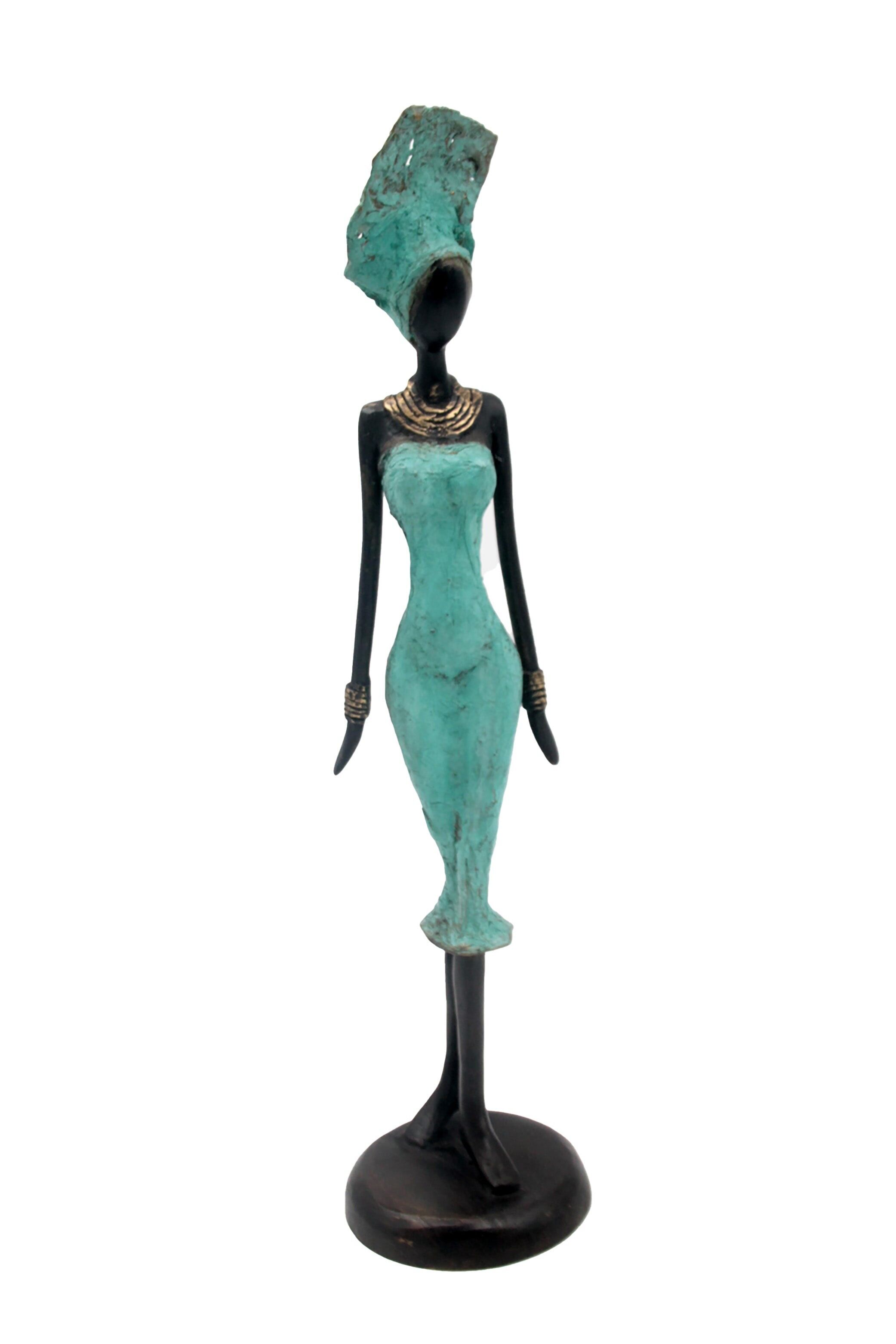 Bronzo 40 cm turchese n°3