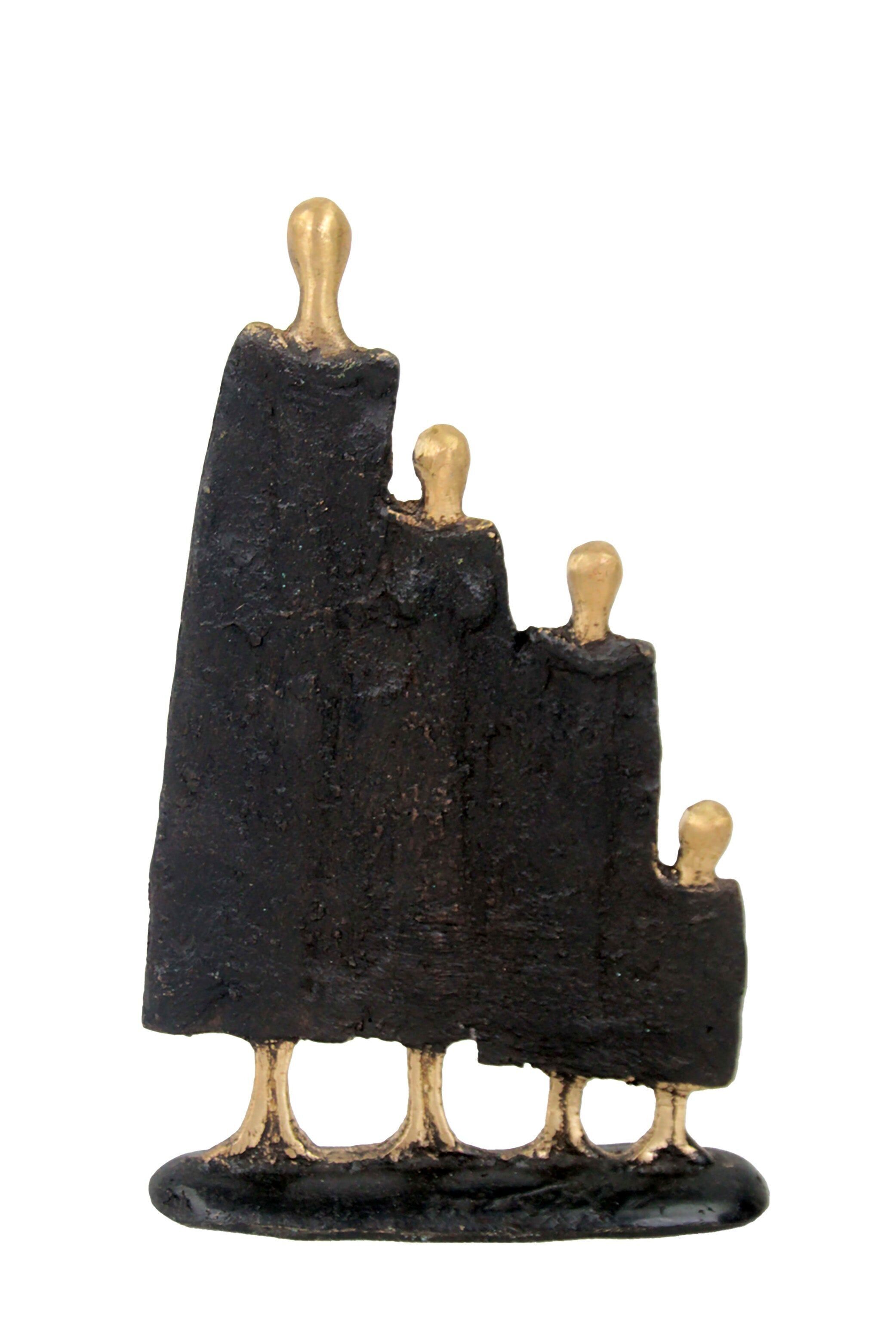 Bronzo famiglia di 4 20 cm nero e oro n°2