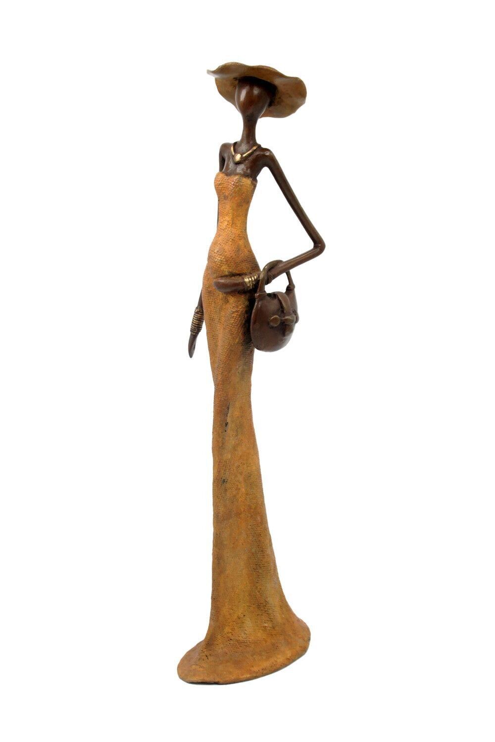 Bronzo Issouf 55 cm arancione n°1