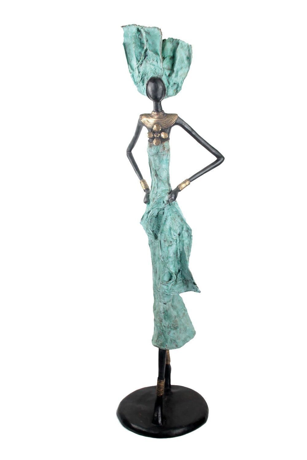 Bronzo Issouf 110 cm turchese n°2