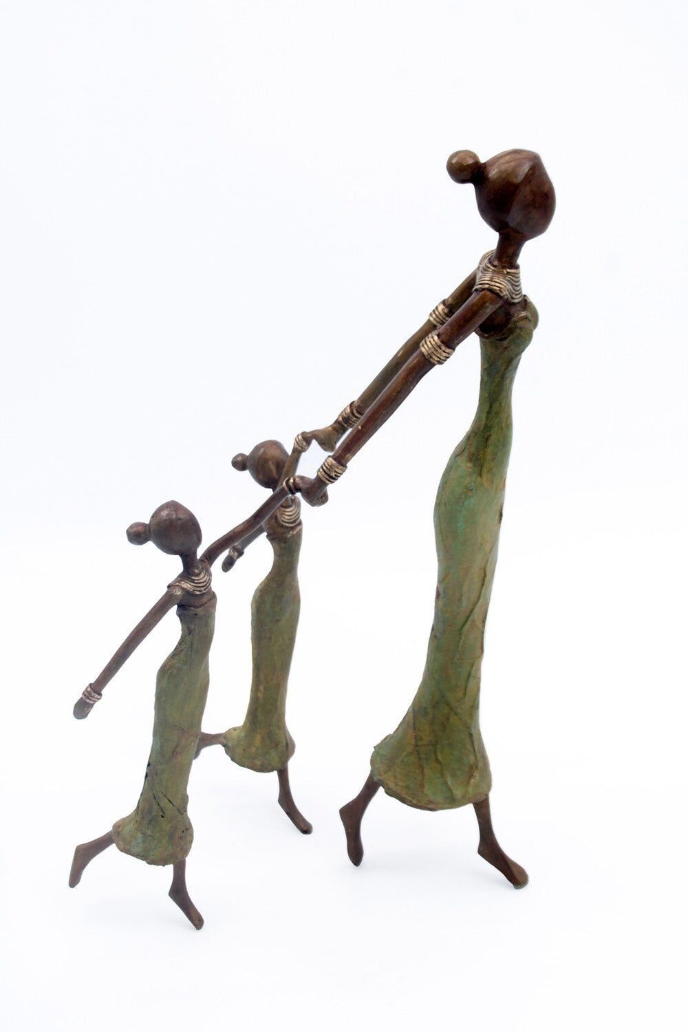 Bronzo Mohamadi Dermé 40 cm verde n°3