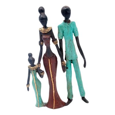 Bronze Mohamadi Dermé couple 20 cm bleu n°4