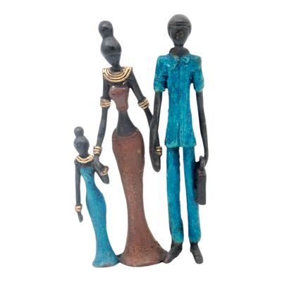 Bronze Mohamadi Dermé couple 20 cm blue n°5