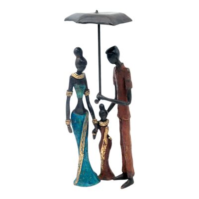 Bronze Mohamadi Dermé couple 20 cm blue n°11