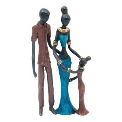 Bronze Mohamadi Dermé couple 20 cm blue n°3