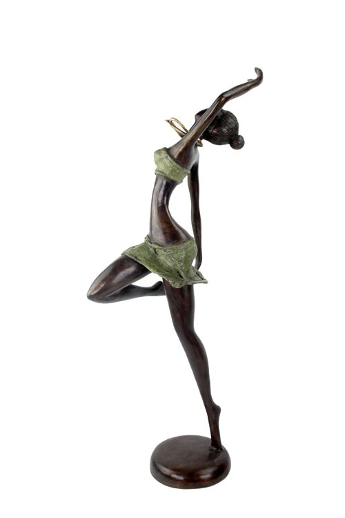 Bronze Issouf danseuse 55 cm vert n°2