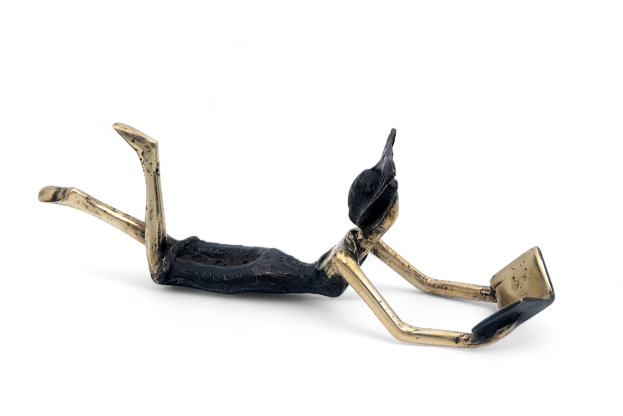 Bronzo allungata 20 cm nero e oro n°5