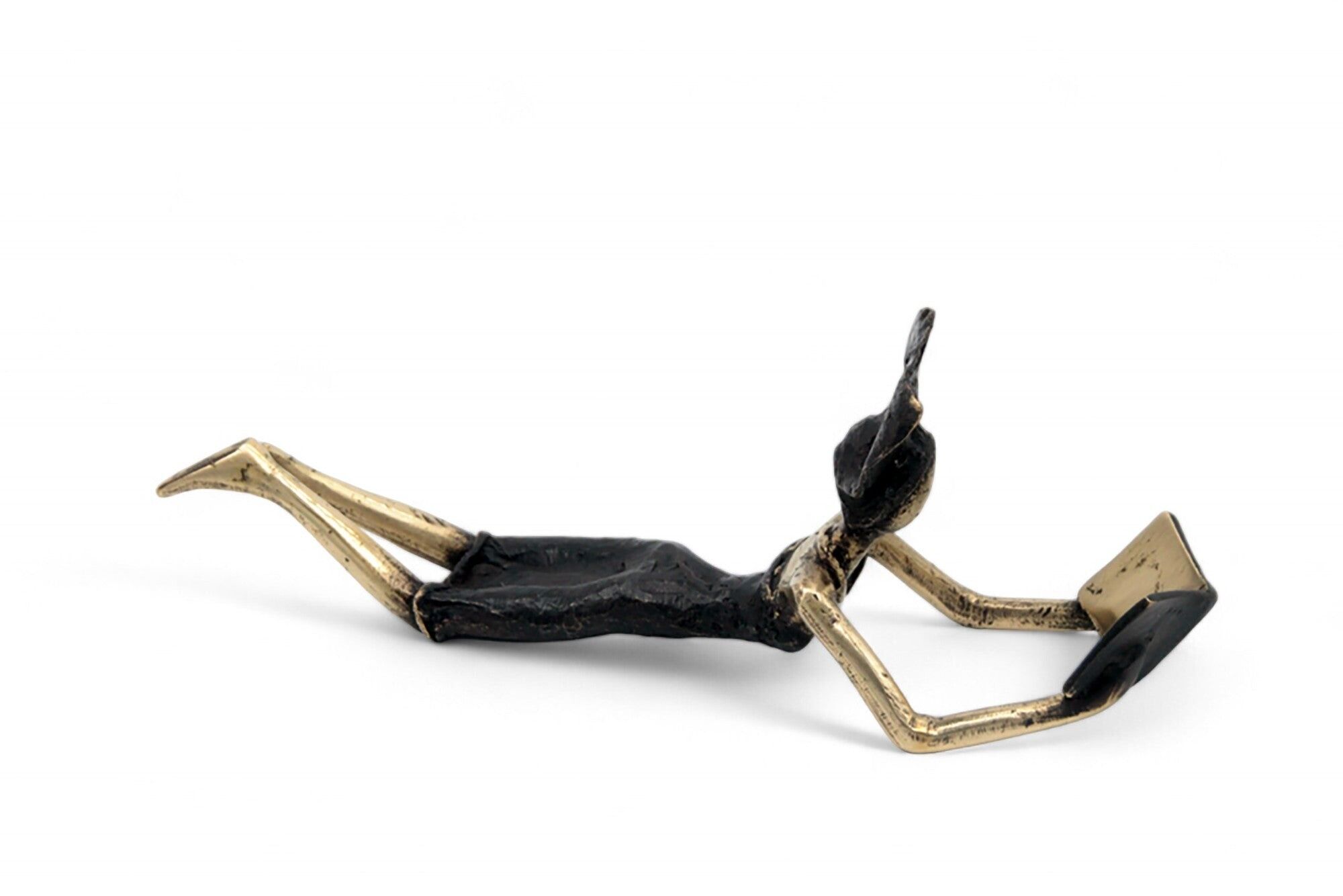 Bronzo allungata 20 cm nero e oro n°11