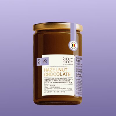 Hazelnut Chocolate Nut Butter (Organic, Vegan, 260g)