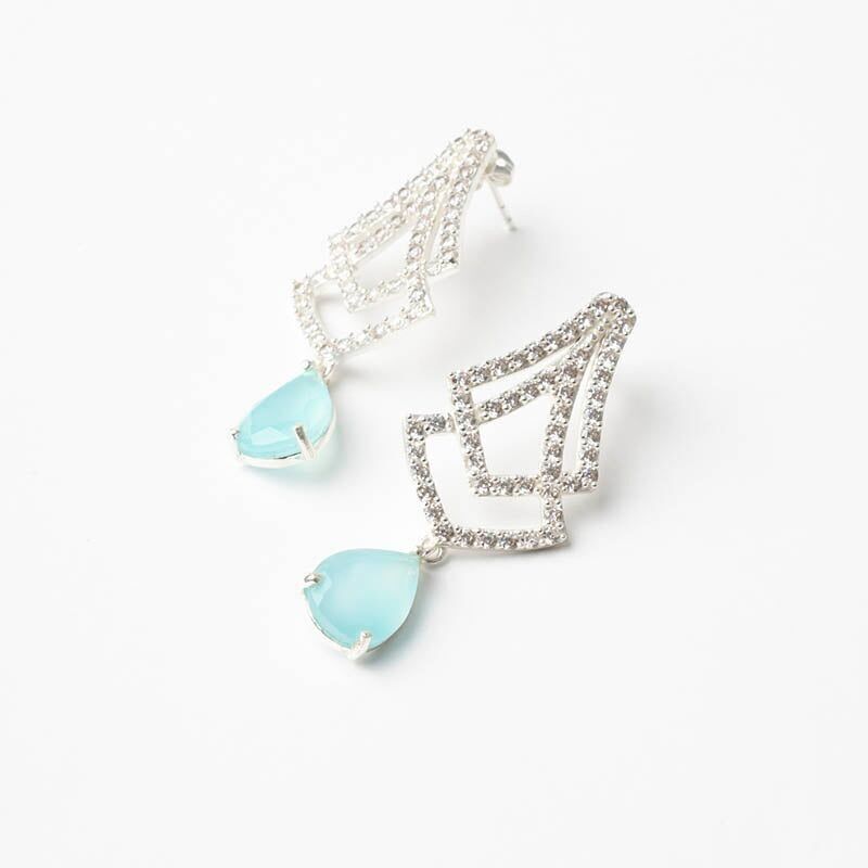 Orecchini Lécera Ed. Acqua blu argento limitata