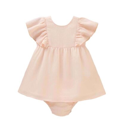 Abito in chiffon stile Gesù bambina con mutandine abbinate